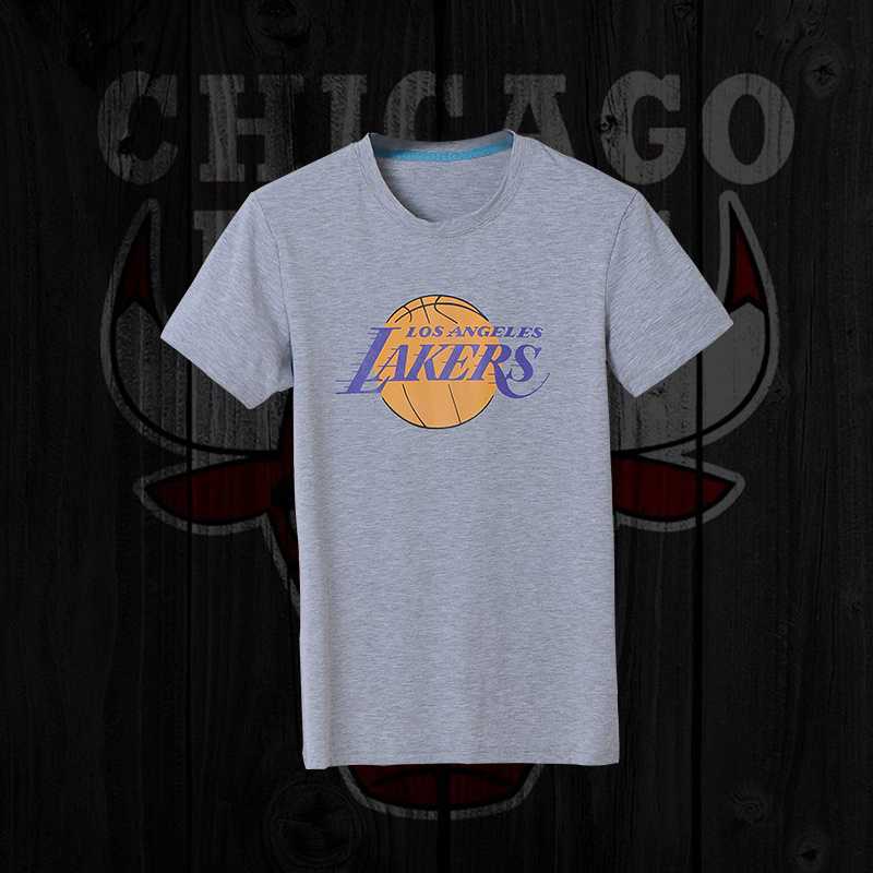 Men's Lakers Fresh Logo Gray Short Sleeve T-Shirt FengYun,We sell and wholesale Men's Lakers Fresh Logo Gray Short Sleeve T-Shirt FengYun on line form chian!